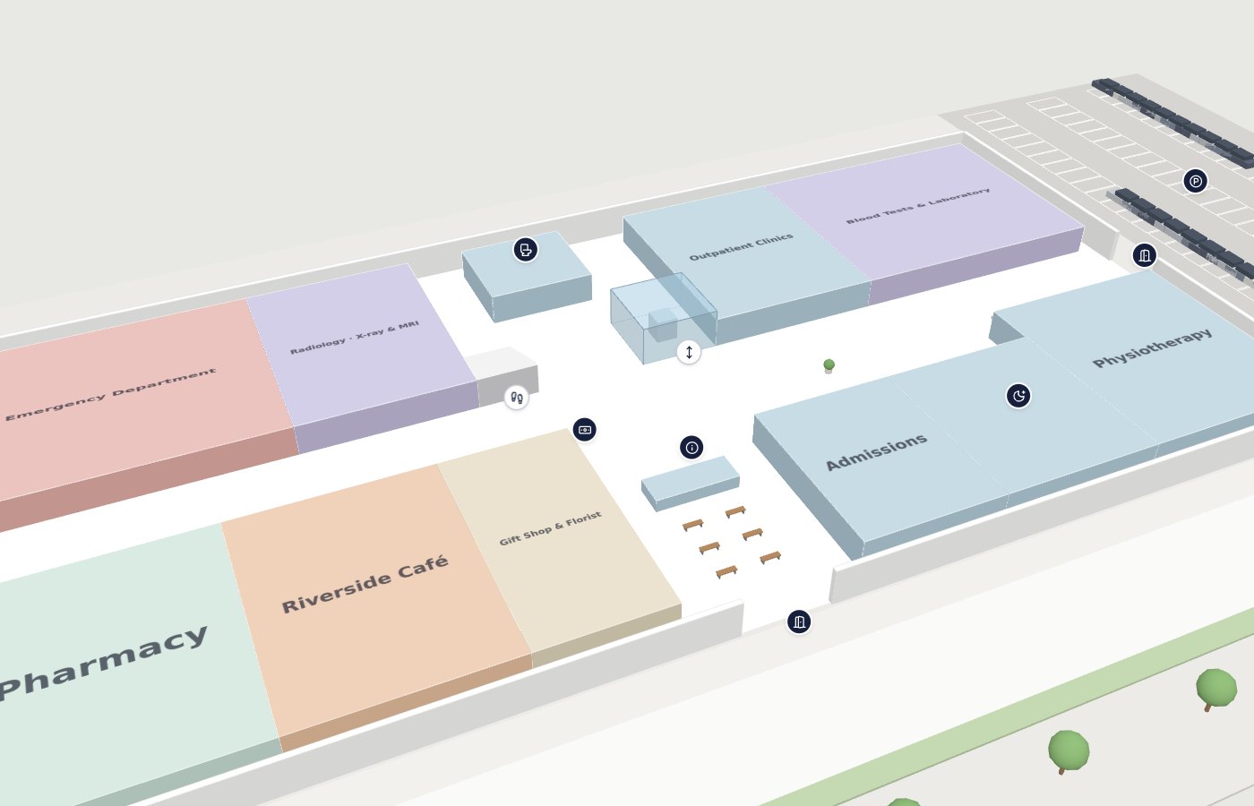 3D map of Riverside General Hospital